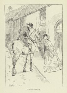 Ilustração para Janets Arrependimento por George Eliot de Hugh Thomson