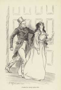 Ilustração para Janets Arrependimento por George Eliot de Hugh Thomson
