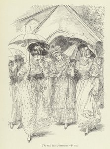 Ilustração para Janets Arrependimento por George Eliot de Hugh Thomson