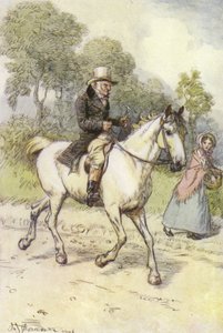 Ilustração para Janets Arrependimento por George Eliot de Hugh Thomson