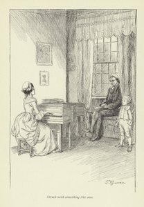 Ilustração para o Sr. Gilfils Love Story por George Eliot de Hugh Thomson