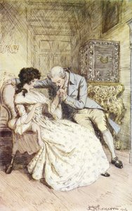 Ilustração para o Sr. Gilfils Love Story por George Eliot de Hugh Thomson