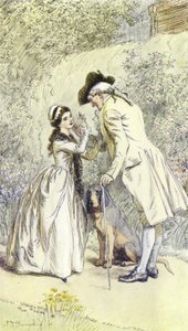Ilustração para o Sr. Gilfils Love Story por George Eliot de Hugh Thomson