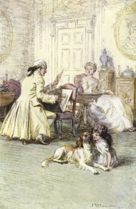 Ilustração para o Sr. Gilfils Love Story por George Eliot de Hugh Thomson