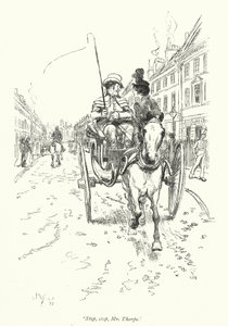 Ilustração para Northanger Abbey de Jane Austen (litho) de Hugh Thomson