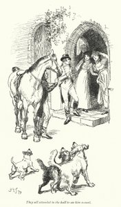 Ilustração para Northanger Abbey de Jane Austen (litho) de Hugh Thomson