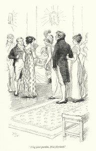 Ilustração para Northanger Abbey de Jane Austen (litho) de Hugh Thomson