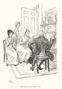 Ilustração para Northanger Abbey de Jane Austen (litho) de Hugh Thomson