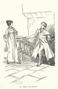 Ilustração para Northanger Abbey de Jane Austen (litho) de Hugh Thomson