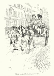 Ilustração para Northanger Abbey de Jane Austen (litho) de Hugh Thomson