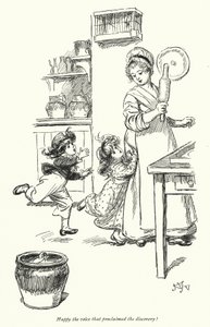 Ilustração para Northanger Abbey de Jane Austen (litho) de Hugh Thomson