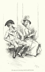 Ilustração para Northanger Abbey de Jane Austen (litho) de Hugh Thomson