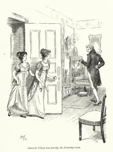 Ilustração para Northanger Abbey de Jane Austen (litho) de Hugh Thomson