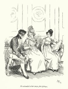 Ilustração para Persuasão de Jane Austen (litho) de Hugh Thomson
