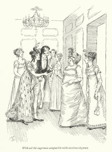 Ilustração para Persuasão de Jane Austen (litho) de Hugh Thomson