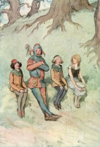 Ilustração para Shakespeare "s como você gosta d de Hugh Thomson