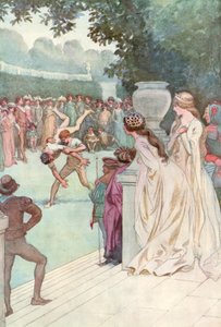 Ilustração para Shakespeares como você gosta de Hugh Thomson