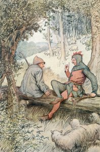 Ilustração para Shakespeares como você gosta de Hugh Thomson