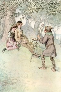 Ilustração para Shakespeares como você gosta de Hugh Thomson