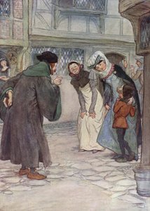Ilustração para The Merry Wives of Windsor (cor litho) de Hugh Thomson