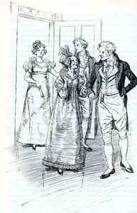 "The Ball at the Crown Inn" (ilustração) de Hugh Thomson