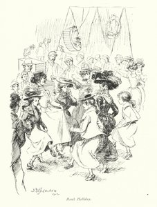 Londres: Feriado bancário (litografia a cores) de Hugh Thomson