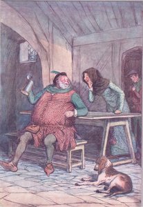Casar é o curta e longa, ilustração de The Merry Wives of Windsor, 1910 de Hugh Thomson