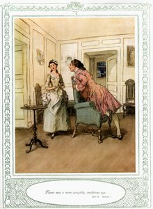 A peça de Oliver Goldsmith "She Stoops to Conque". de Hugh Thomson