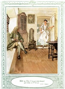 A peça de Oliver Goldsmith "She Stoops to Conque". de Hugh Thomson