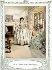 A peça de Oliver Goldsmith "She Stoops to Conque". de Hugh Thomson