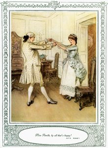 A peça de Oliver Goldsmith "She Stoops to Conque". de Hugh Thomson