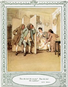 A peça de Oliver Goldsmith "She Stoops to Conque". de Hugh Thomson