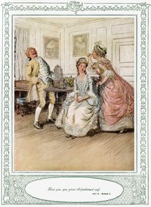 A peça de Oliver Goldsmith "She Stoops to Conque". de Hugh Thomson