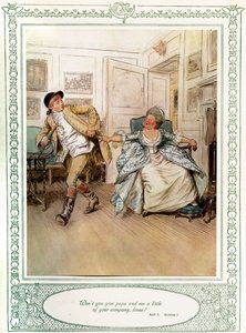 A peça de Oliver Goldsmith "She Stoops to Conque". de Hugh Thomson