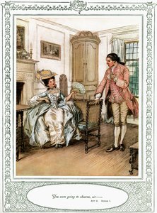 A peça de Oliver Goldsmith "She Stoops to Conque". de Hugh Thomson