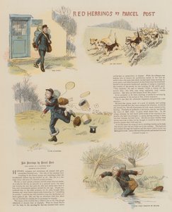 Arenques vermelhos por encomenda postal (chromolitho) de Hugh Thomson