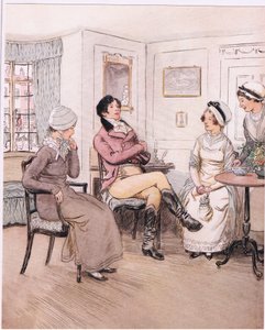 Valentine: "Lamento que eles tenham saído, Patty, mas vou esperar pelo seu regresso". (litho) de Hugh Thomson