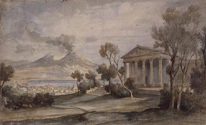 PD.255-1985 A Villa Saliceti, Nápoles abaixo e o Monte Vesúvio na distância