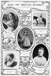 A princesa Beatrice, filha mais nova da rainha Victoria, 1901.