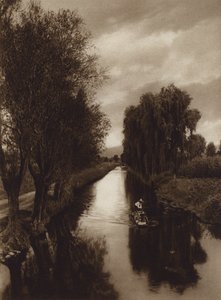Mexico: Canal Viga (b/w photo) de Hugo Brehme