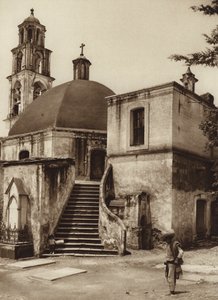 México: Capela do Monte Sagrado, Amecameca (fotografia a preto e branco) de Hugo Brehme