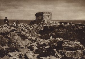 México: Isla de las Mujeres, Yucatan (fotografia a preto e branco) de Hugo Brehme