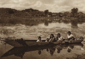 México: Laguna de Patzcuaro (fotografia a preto e branco)