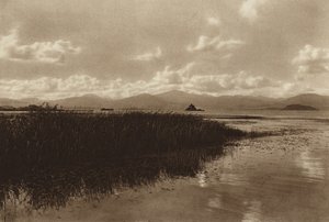 México: Laguna de Patzcuaro (fotografia a preto e branco) de Hugo Brehme