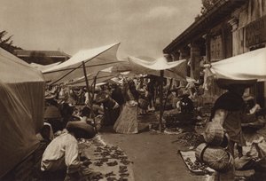 México: Mercado em Amecameca (fotografia a preto e branco)