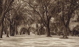 México: Morelia, Antiga conduta de água (fotografia a preto e branco) de Hugo Brehme
