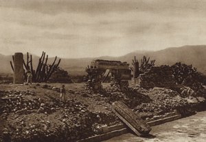 México: Ruínas de Mitla, Estado de Oaxaca (fotografia a preto e branco) de Hugo Brehme