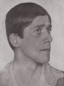 Oskar Kokoschka, artista e escritor austríaco (fotografia a preto e branco) de Hugo Erfurth