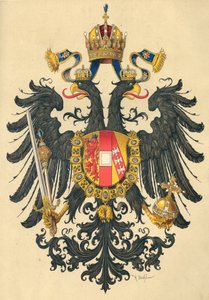 Pequena brasão de armas do Império da Áustria, 1890. de Hugo Gerard Strohl