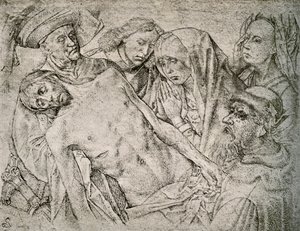 Desenho após a deposição da cruz, c1460-1480, 1908. de Hugo van der Goes